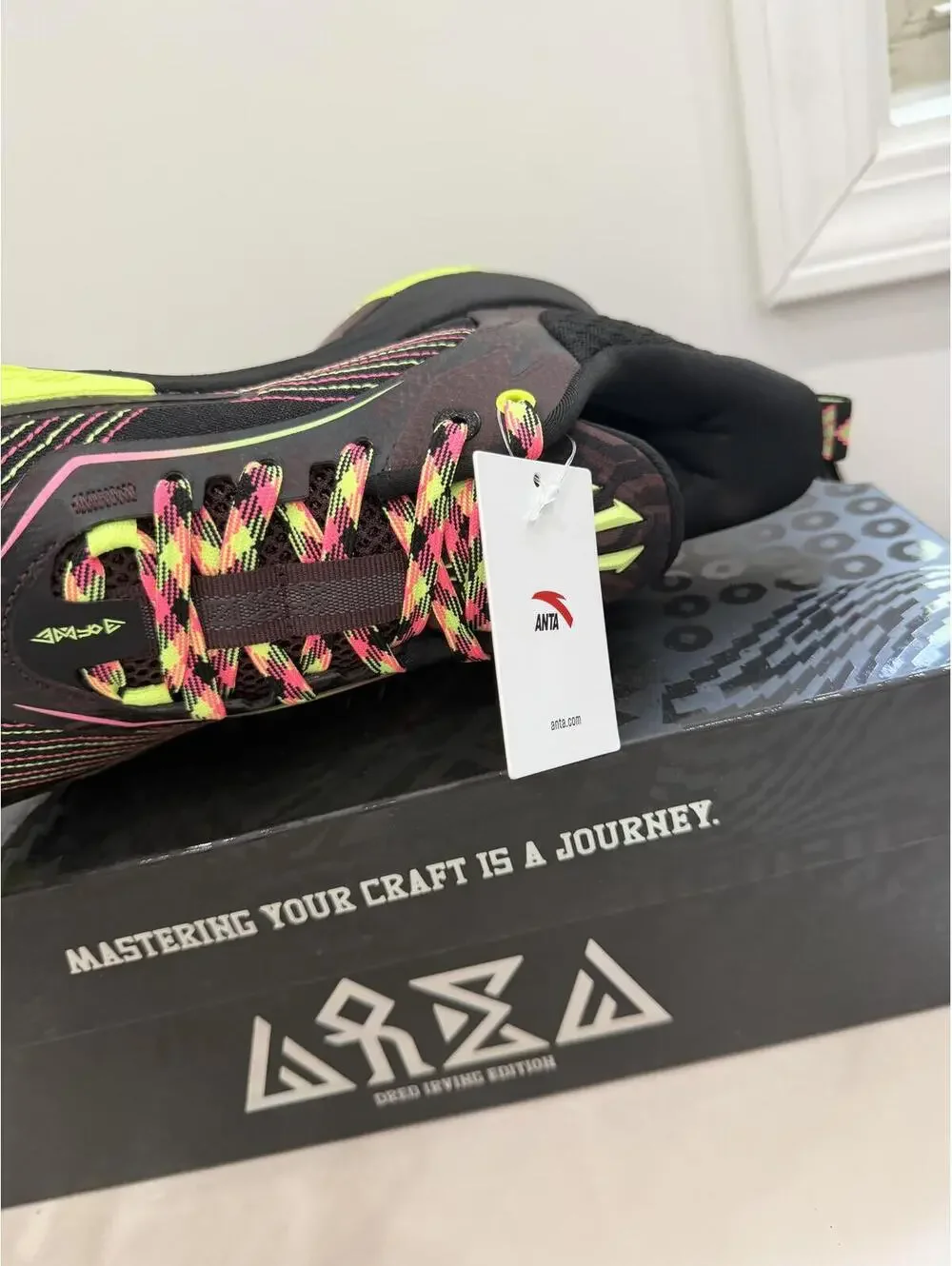 ANTA KAI 1 Speed Men Basketball Shoes Greg Irving Edition Black/Neon Green US 8